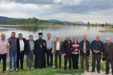 Ὁ Μητροπολίτης Καστορίας μέ τούς Προέδρους τῶν Τοπικῶν Κοινοτήτων τοῦ Δήμου Ἀμυνταίου