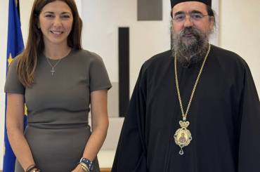 Συνάντηση του Μητροπολίτου Καστορίας κ. Καλλινίκου με την Υπουργό Παιδείας κ. Σοφία Ζαχαράκη
