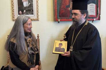 Στὸν Μητροπολίτη Καστορίας κ. Καλλίνικο, ἡ νέα Πρέσβης τοῦ Καναδᾶ στὴν Ἑλλάδα κ. Sonya Thissen