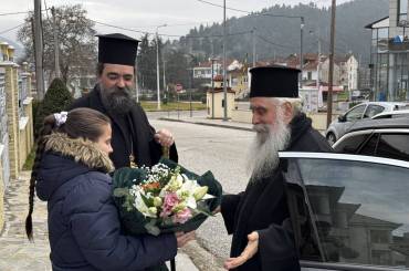 Άφιξη του Σεβ. Αρχιεπισκόπου Σινά, Φαράν και Ραϊθώ κ. Συμεών στην Ιερά Μητρόπολη Καστορίας
