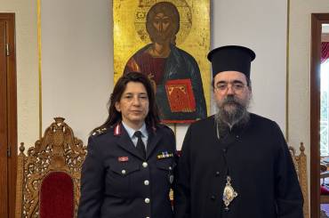 Ἐπίσκεψη τῆς νέας Ἀστυνομικῆς Διευθύντριας Καστοριᾶς στὸν Σεβ. Μητροπολίτη κ. Καλλίνικο